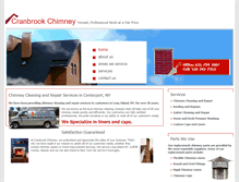 Tablet Screenshot of cranbrookchimney.com